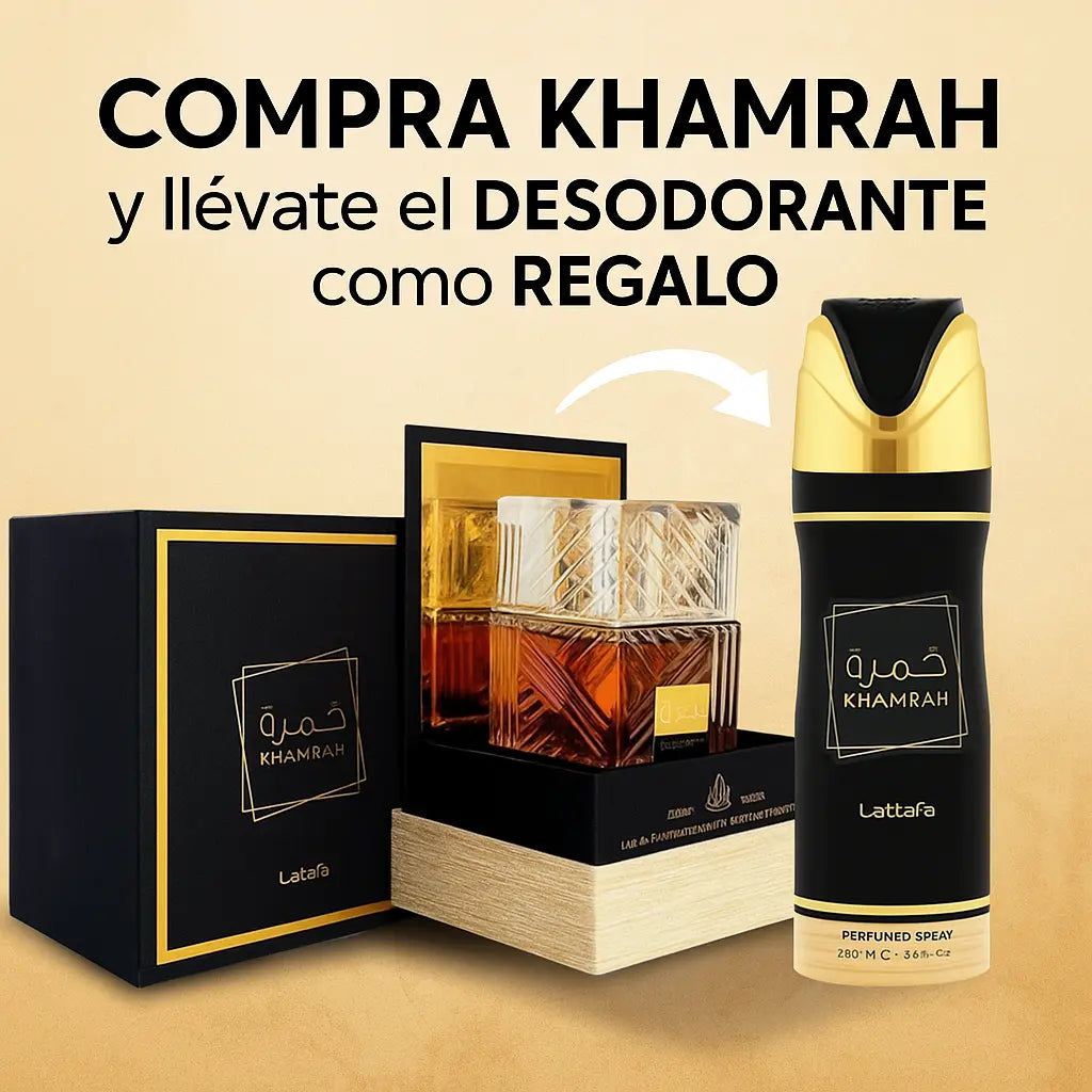 Perfume Khamrah + Desodorante de Regalo
